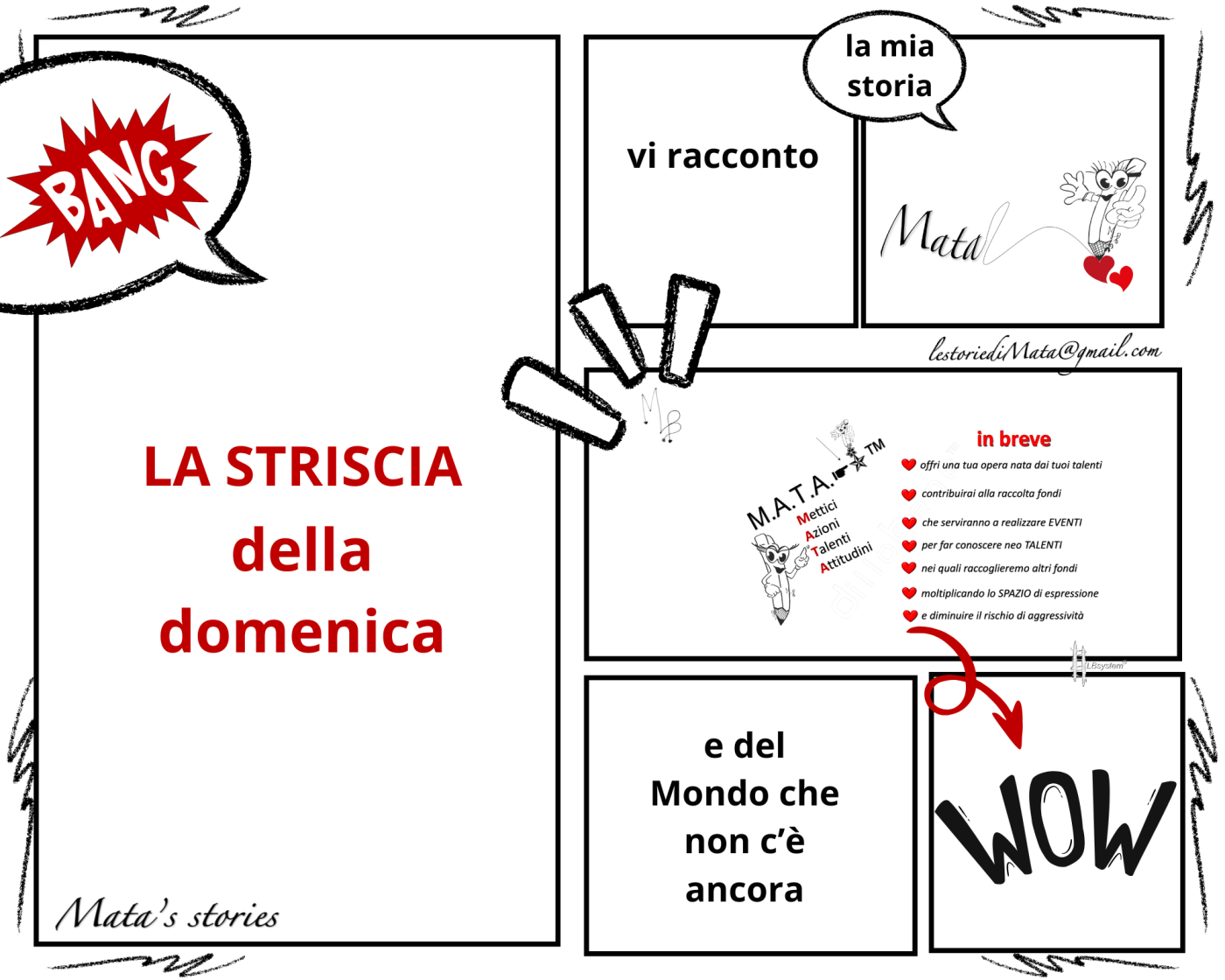 la striscia della domenica la storia degli UNITANTI e Mata